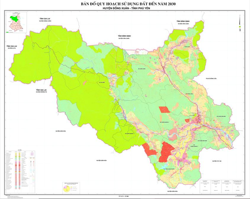 Bản đồ quy hoạch huyện Đồng Xuân