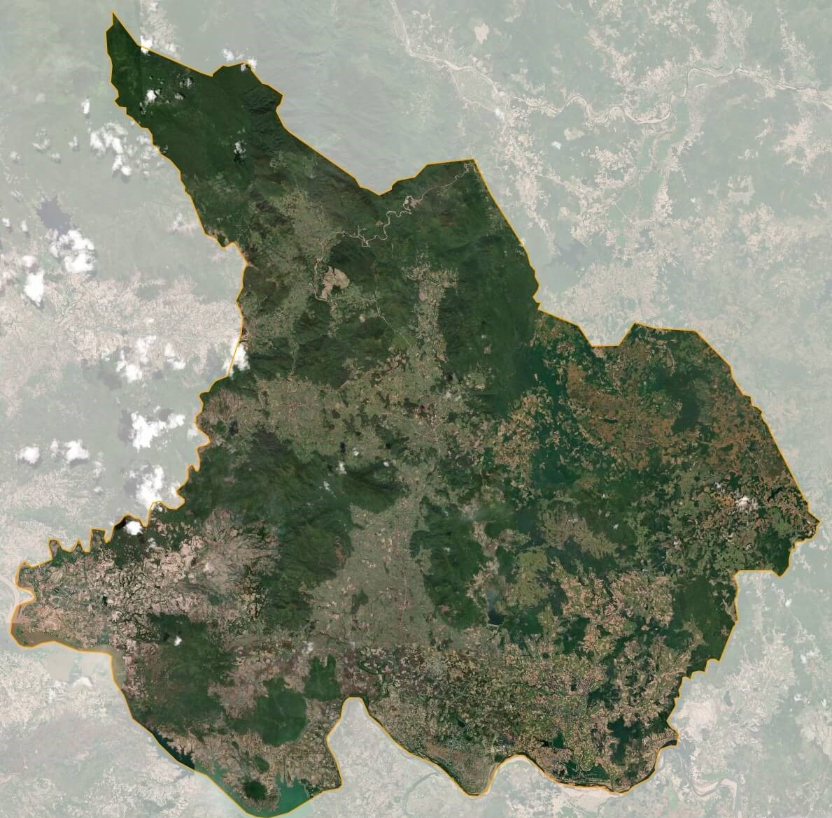Bản đồ vệ tinh huyện Sơn Hòa