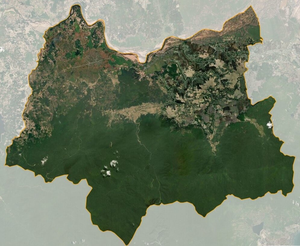 Bản đồ vệ tinh huyện Tây Hòa