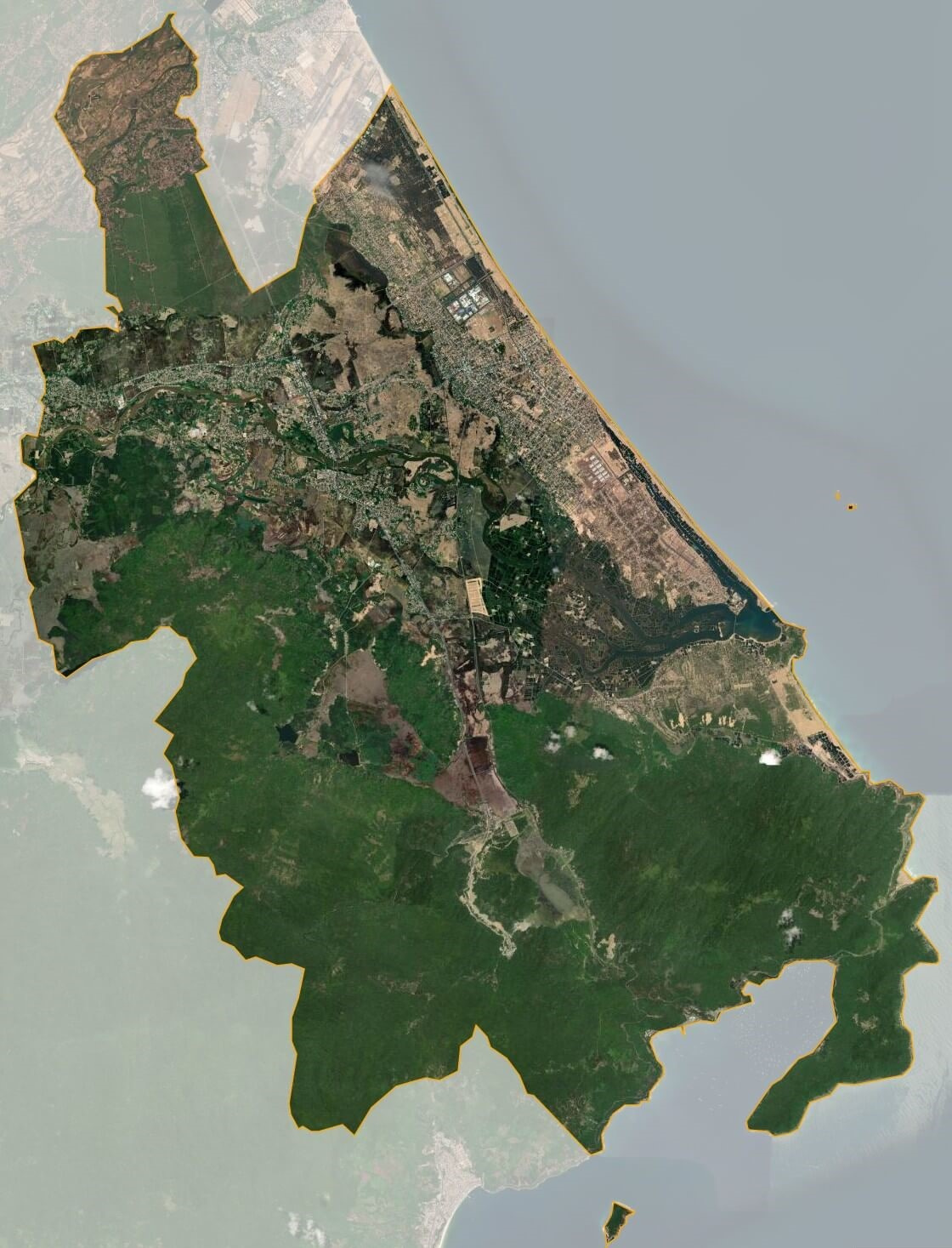 Bản đồ vệ tinh thị xã đông Hòa