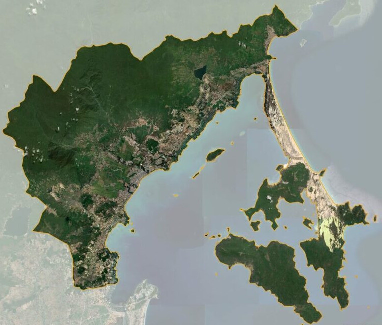 Bản đồ vệ tinh huyện Vạn Ninh