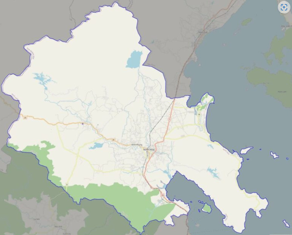 Bản đồ giao thông thị xã Ninh Hòa