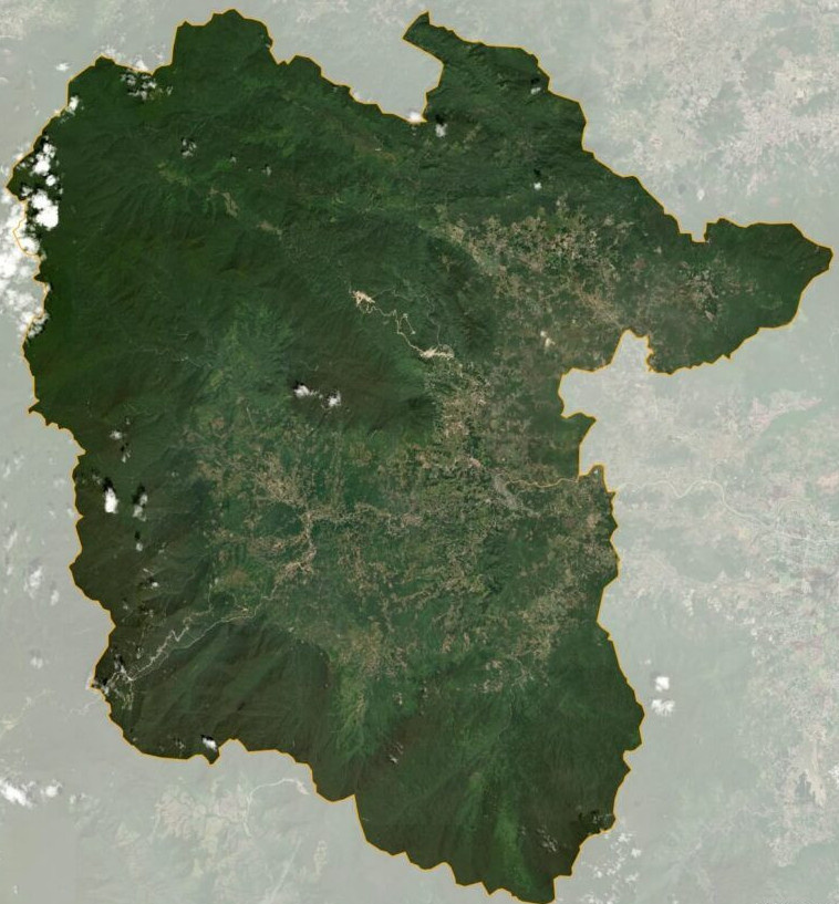  Bản đồ vệ tinh huyện Khánh Vĩnh