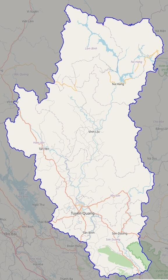 Bản đồ giao thông tỉnh Tuyên Quang