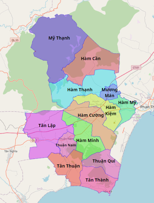 Bản đồ Quy Hoạch Huyện Hàm Thuận Nam, Bình Thuận| Kế Hoạch Sử Dụng đất |  Meey Map