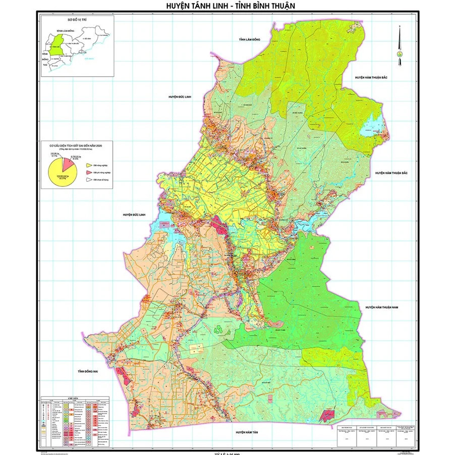 Bản đồ quy hoạch huyện Tánh Linh