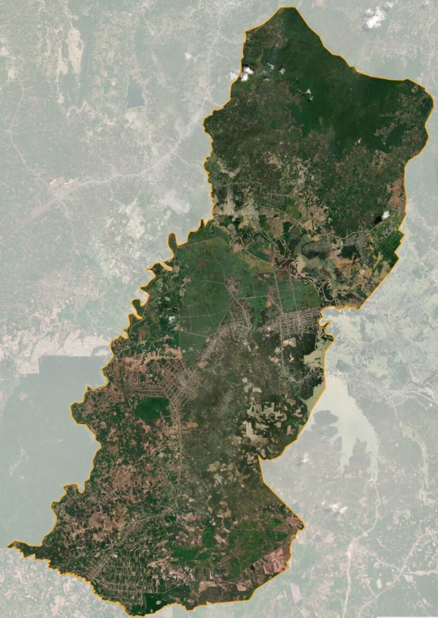 Bản đồ vệ tinh huyện Đức Linh