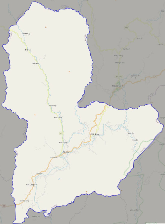 Bản đồ giao thông huyện Kon Rẫy