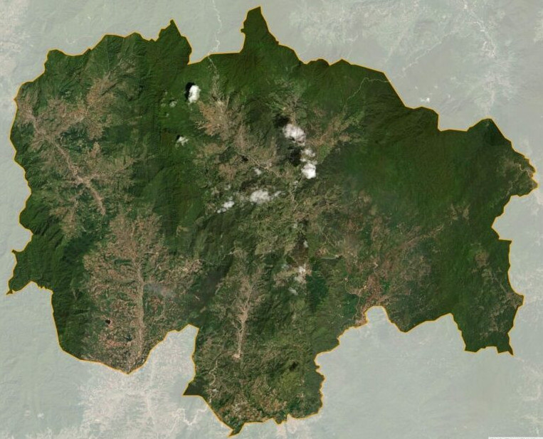 Bản đồ vệ tinh huyện Tu Mơ Rông