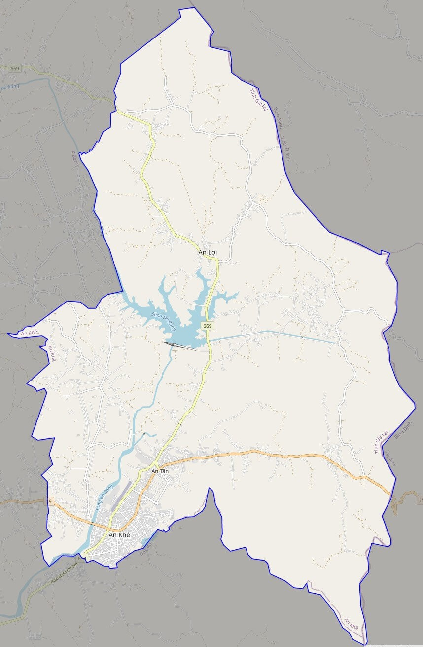 Bản đồ giao thông thị xã An Khê