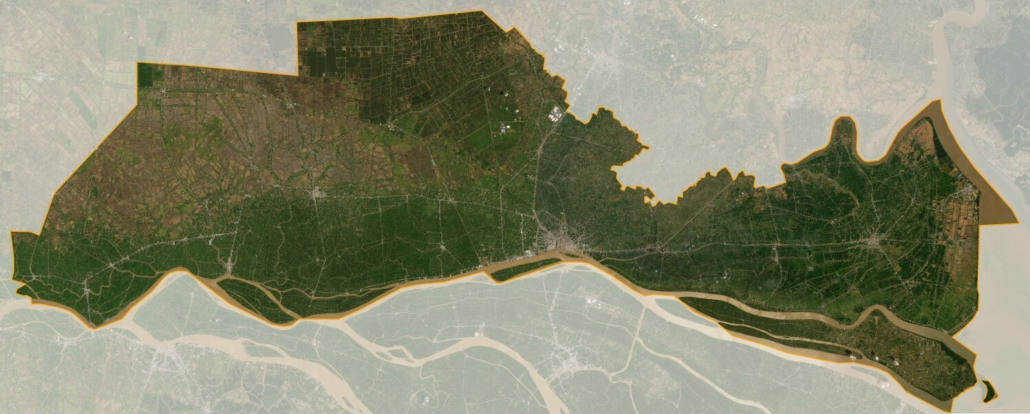 Bản đồ vệ tinh tỉnh Tiền Giang