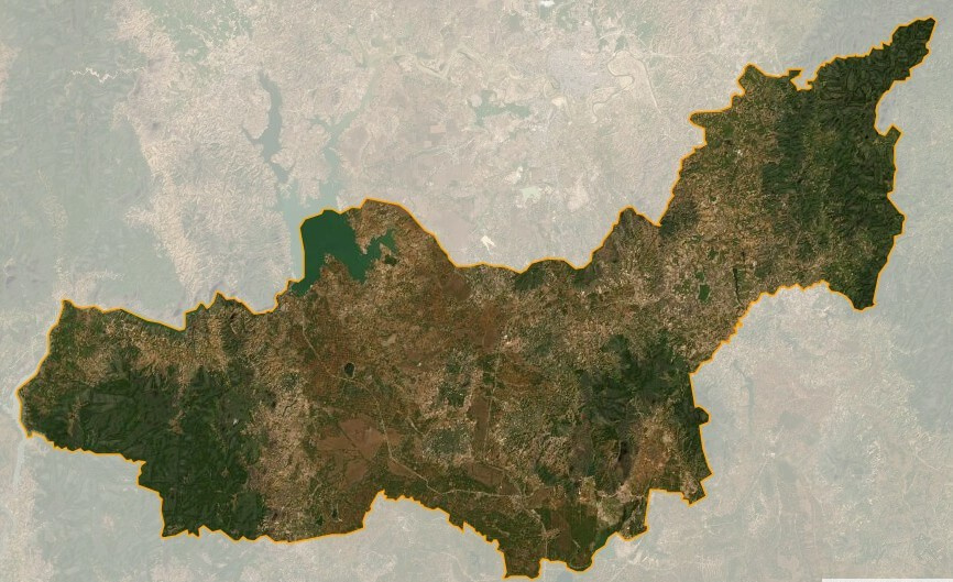 Bản đồ vệ tinh Chư Pah .  huyện