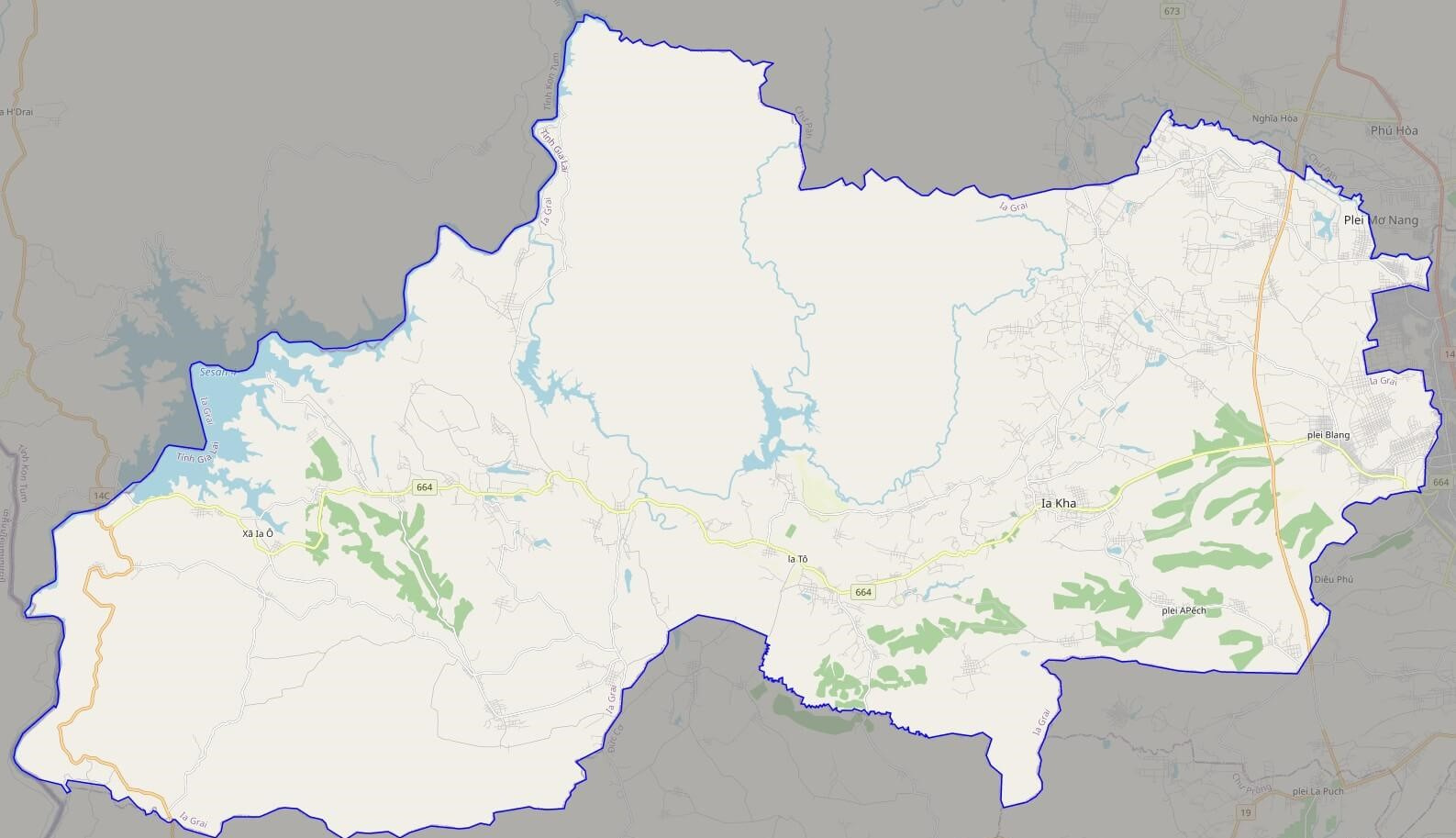 Bản đồ giao thông huyện Grai