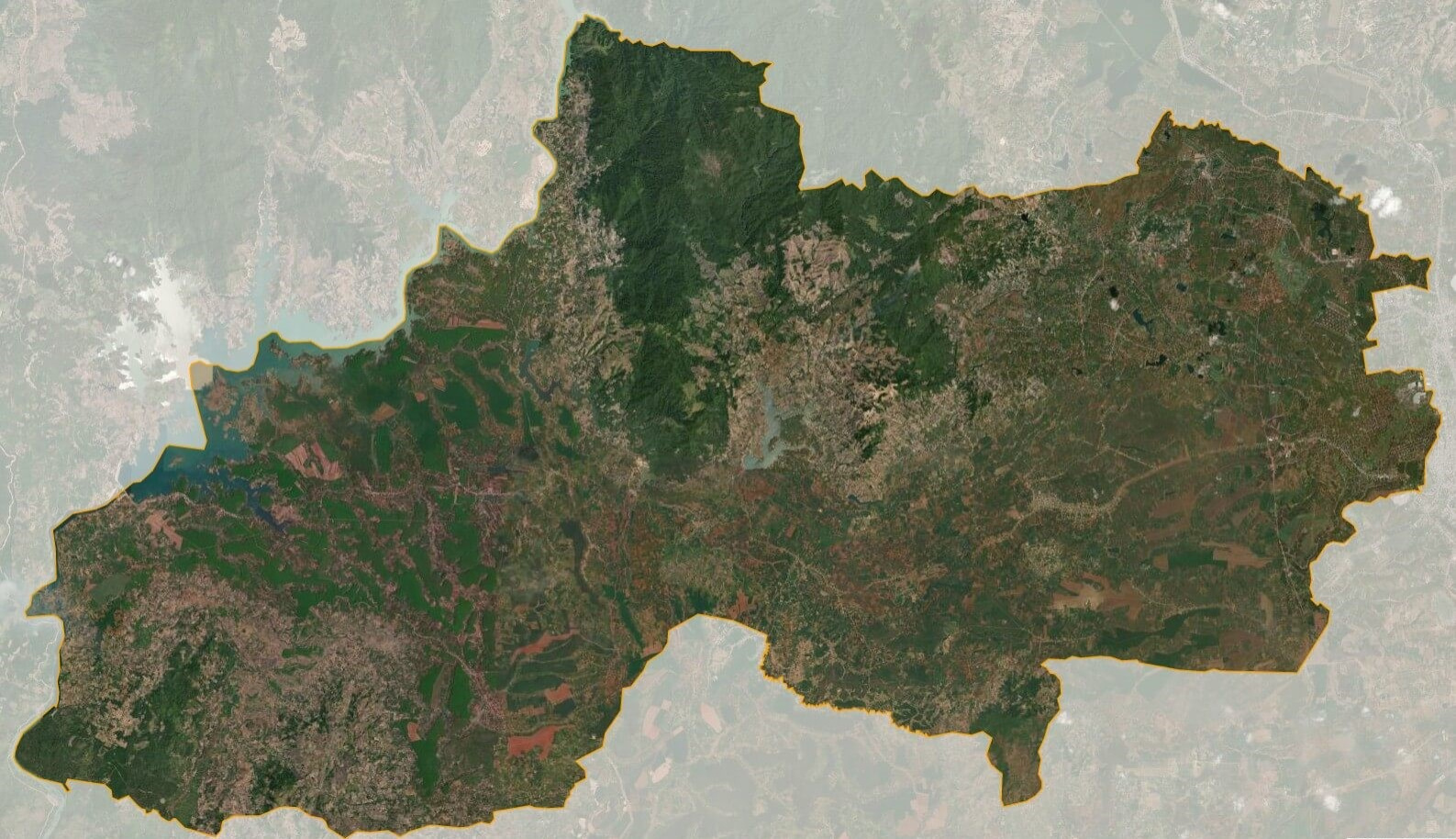Bản đồ vệ tinh huyện Grai