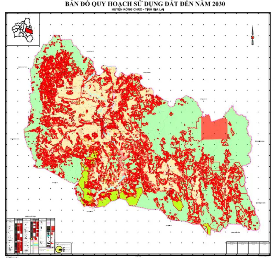 Bản đồ quy hoạch Kông Chro . huyện