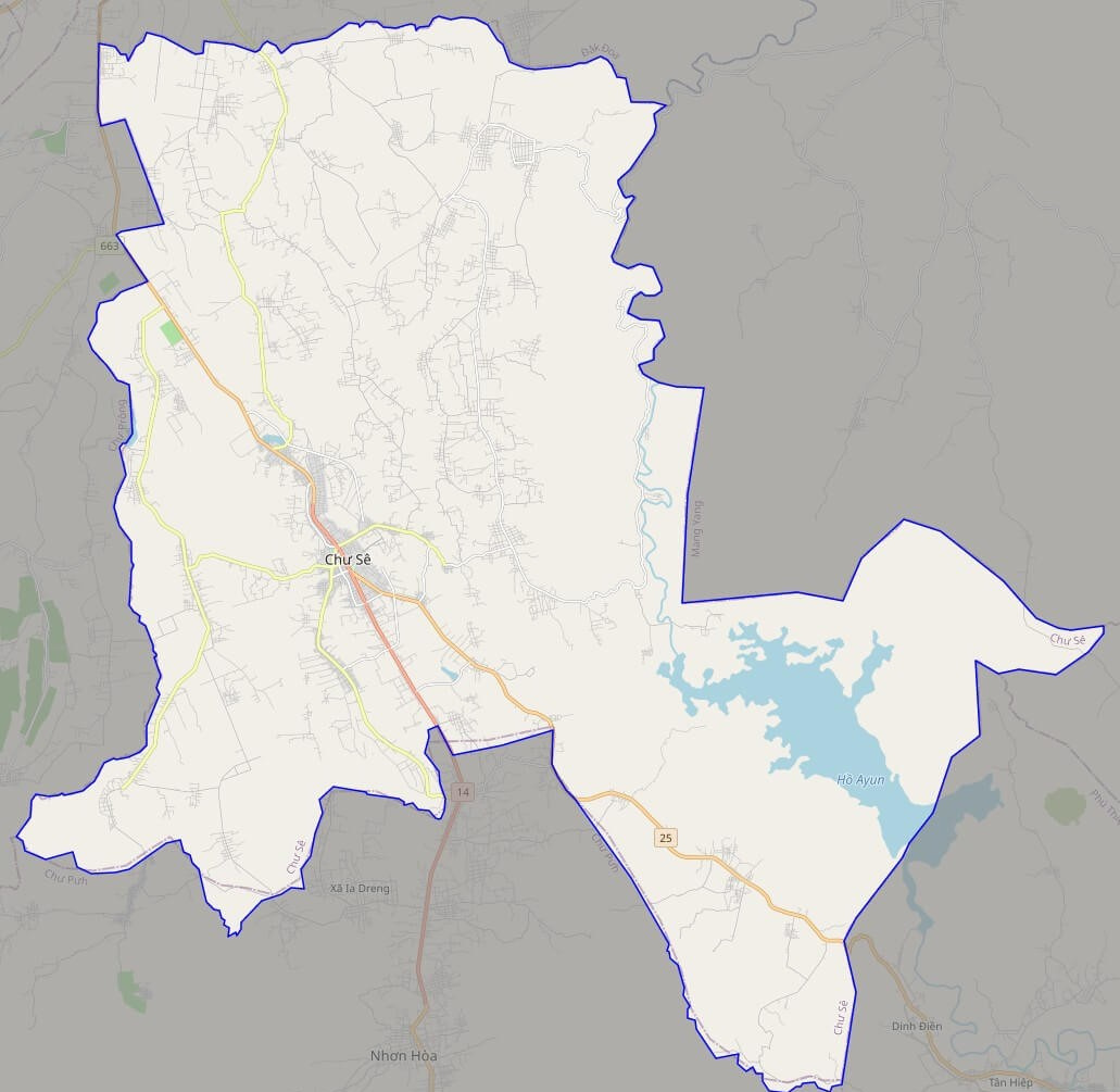 Bản đồ giao thông huyện Chư Sê