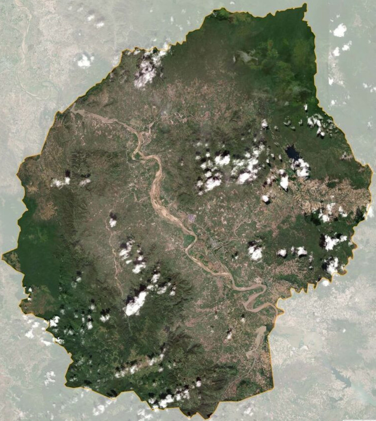 Bản đồ vệ tinh huyện Krông Pa