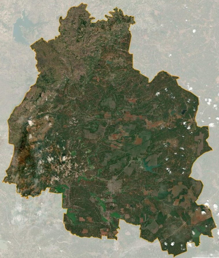 Bản đồ vệ tinh Cư M'gar .  huyện
