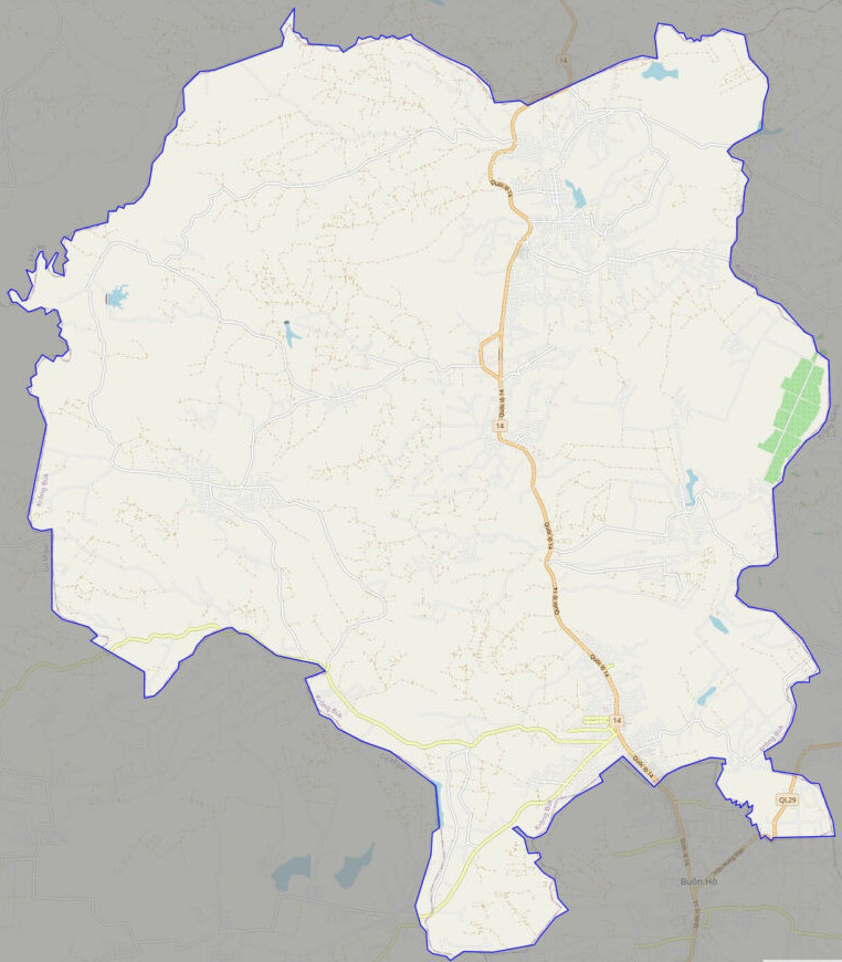 Bản đồ giao thông của Krong Buk . huyện