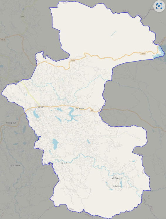 Bản đồ giao thông Ea Kar . huyện