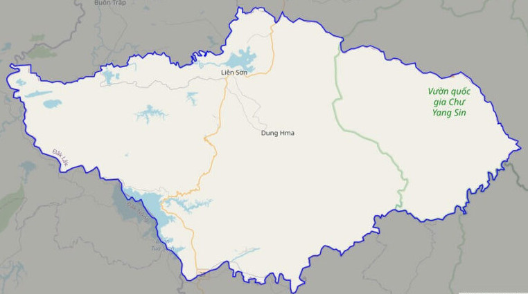 Bản đồ giao thông huyện Lắk