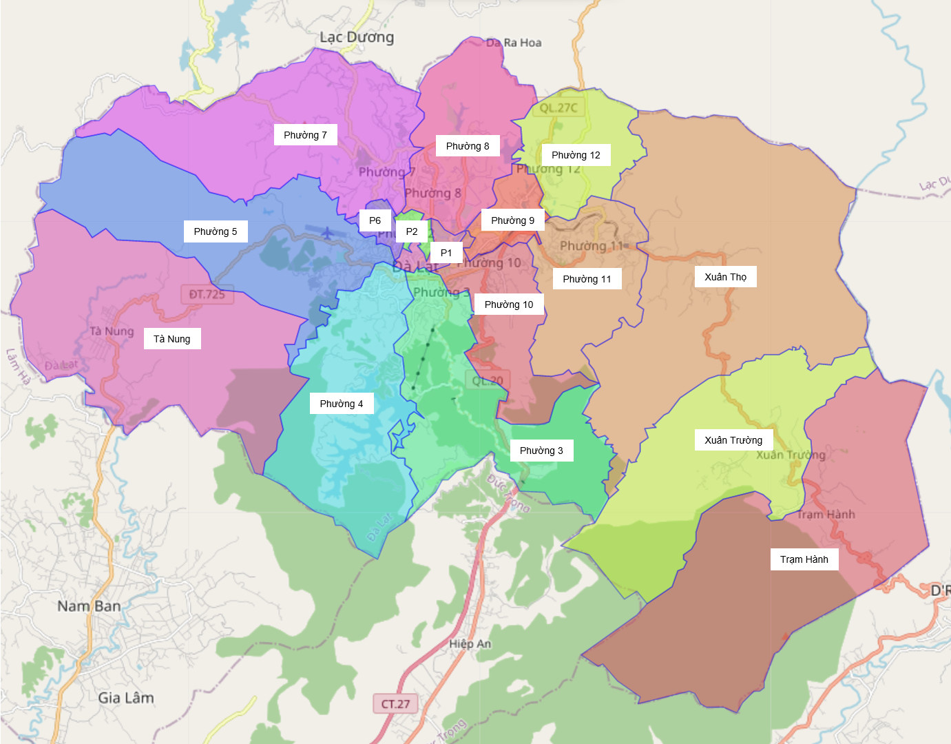 Bản đồ Quy Hoạch Thành Phố Đà Lạt, Lâm Đồng| Kế Hoạch Sử Dụng đất | Meey Map