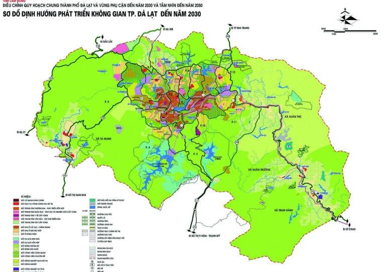 Bản đồ quy hoạch thành phố Đà Lạt
