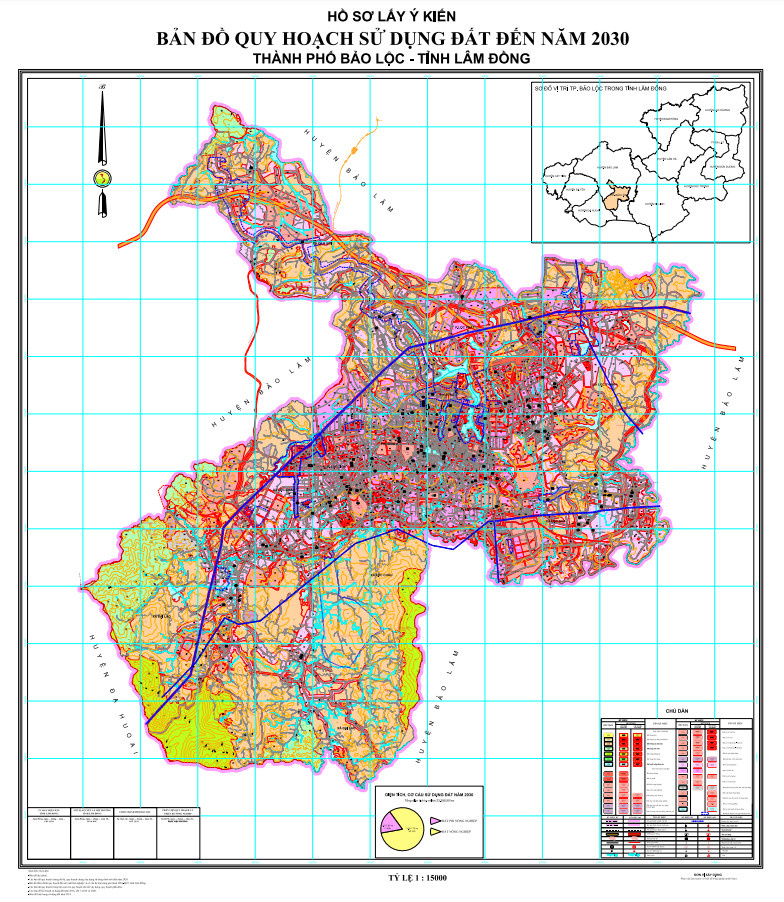 Bản đồ quy hoạch thành phố Bảo Lộc