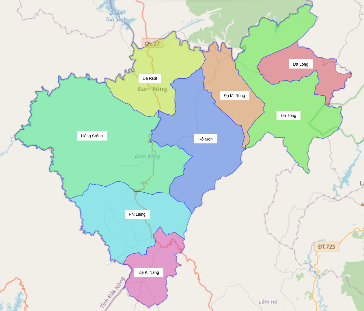 Bản đồ Quy Hoạch Huyện Đam Rông, Lâm Đồng| Kế Hoạch Sử Dụng đất | Meey Map