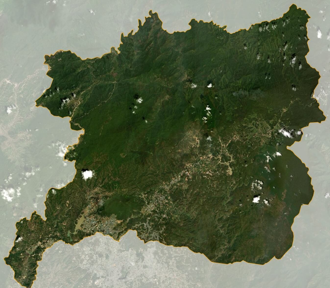 Bản đồ vệ tinh huyện Lạc Dương