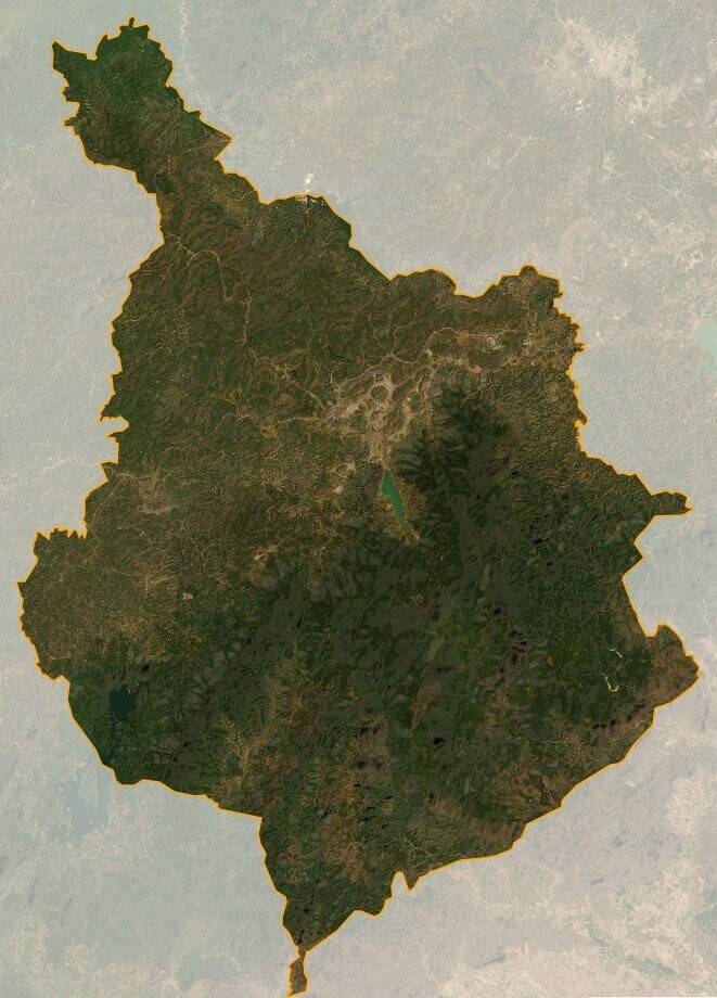 Bản đồ vệ tinh huyện Di Linh