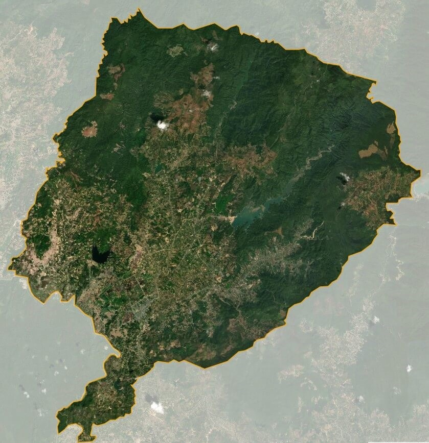 Bản đồ vệ tinh huyện Đạ Tẻh