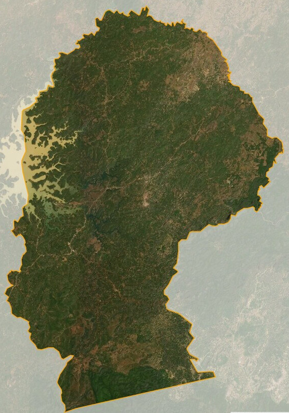 Bản đồ vệ tinh huyện Bù Đăng