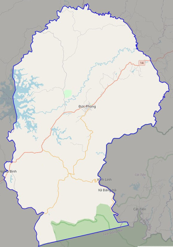 Bản đồ giao thông huyện Bù Đăng