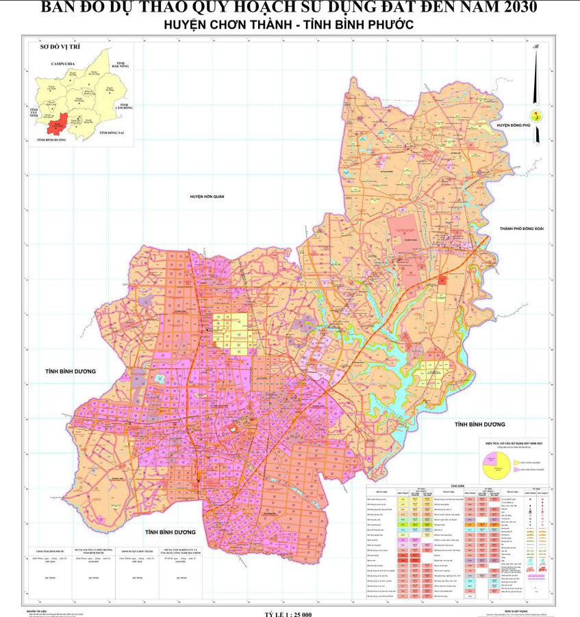 Bản đồ quy hoạch huyện Chơn Thành
