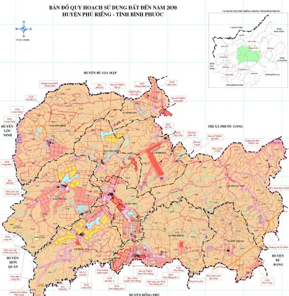 Bản đồ quy hoạch huyện Phú Riềng