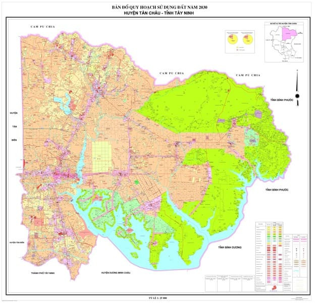 Bản đồ quy hoạch huyện Tân Châu