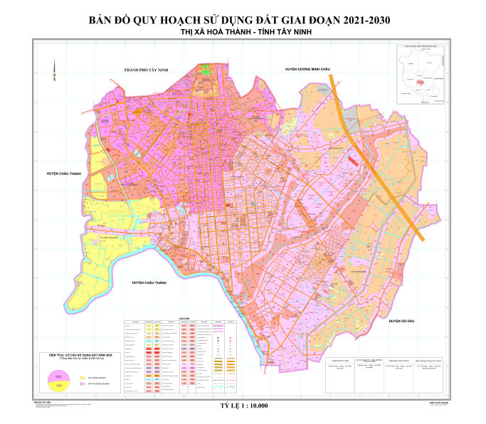 Bản đồ quy hoạch thị trấn Hòa Thành