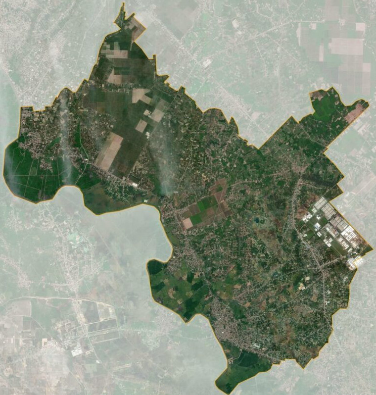 Bản đồ vệ tinh huyện Gò Dầu