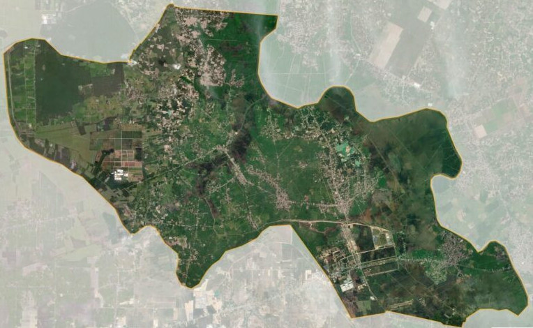 Bản đồ vệ tinh huyện Bến Cầu