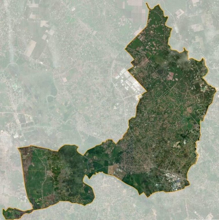 Bản đồ vệ tinh thị trấn Trảng Bàng