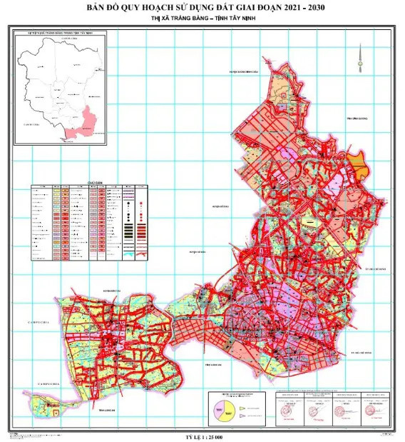 Bản đồ quy hoạch thị trấn Trảng Bàng