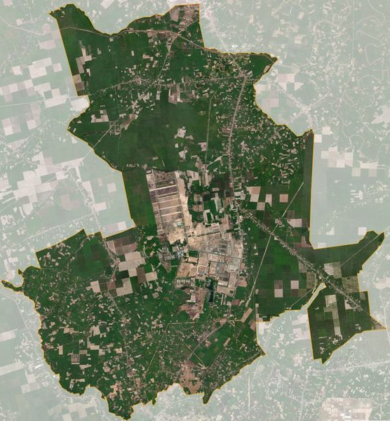 Bản đồ vệ tinh huyện Bằng Bầu