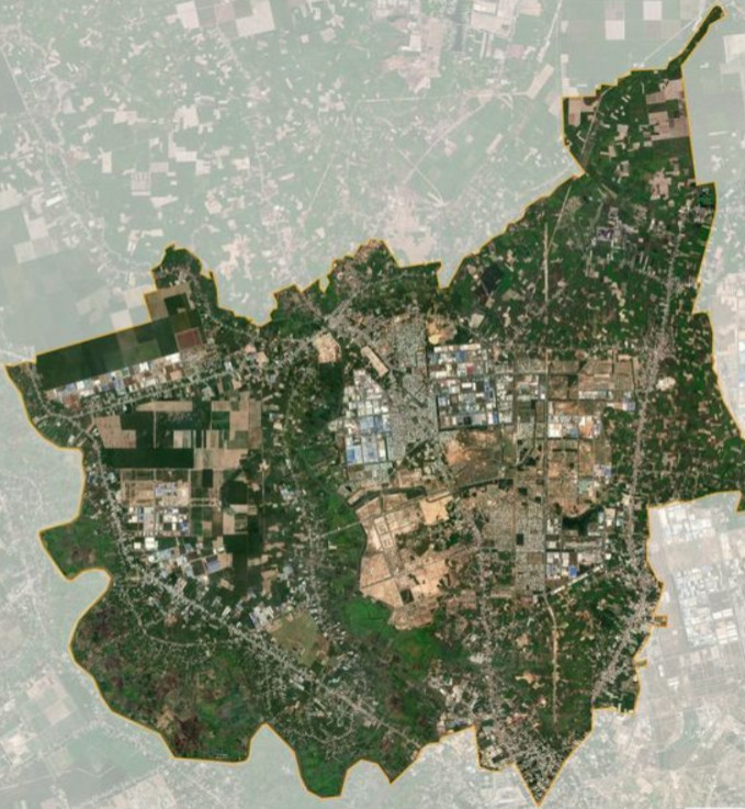 Bản đồ vệ tinh thị xã Bến Cát