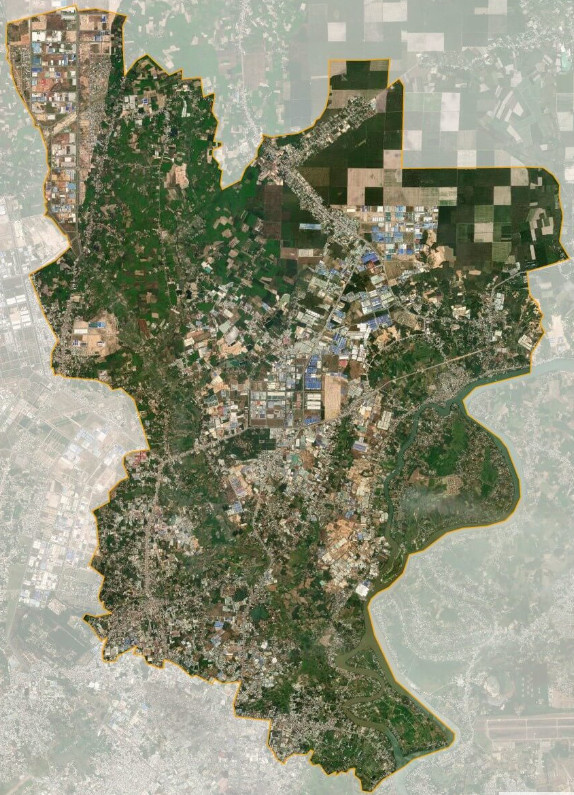 Bản đồ vệ tinh thị xã Tân Uyên
