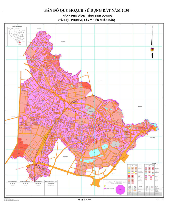 Bản đồ quy hoạch thành phố Dĩ An