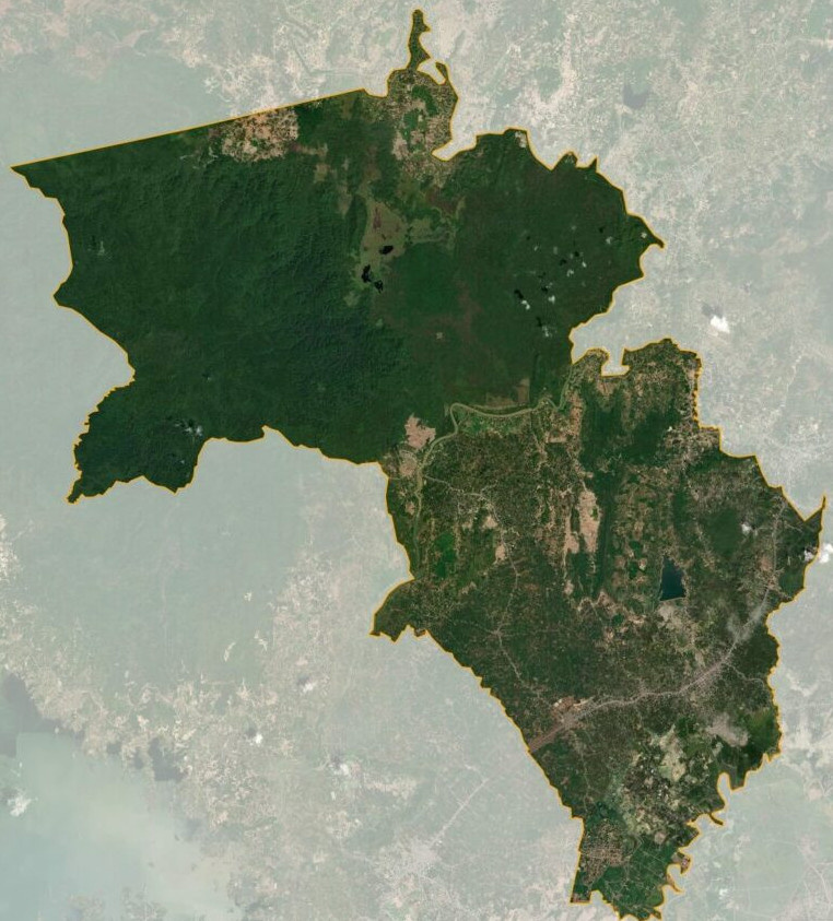 Bản đồ vệ tinh huyện Tân Phú
