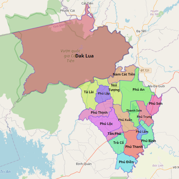 Bản đồ hành chính quận Tân Phú