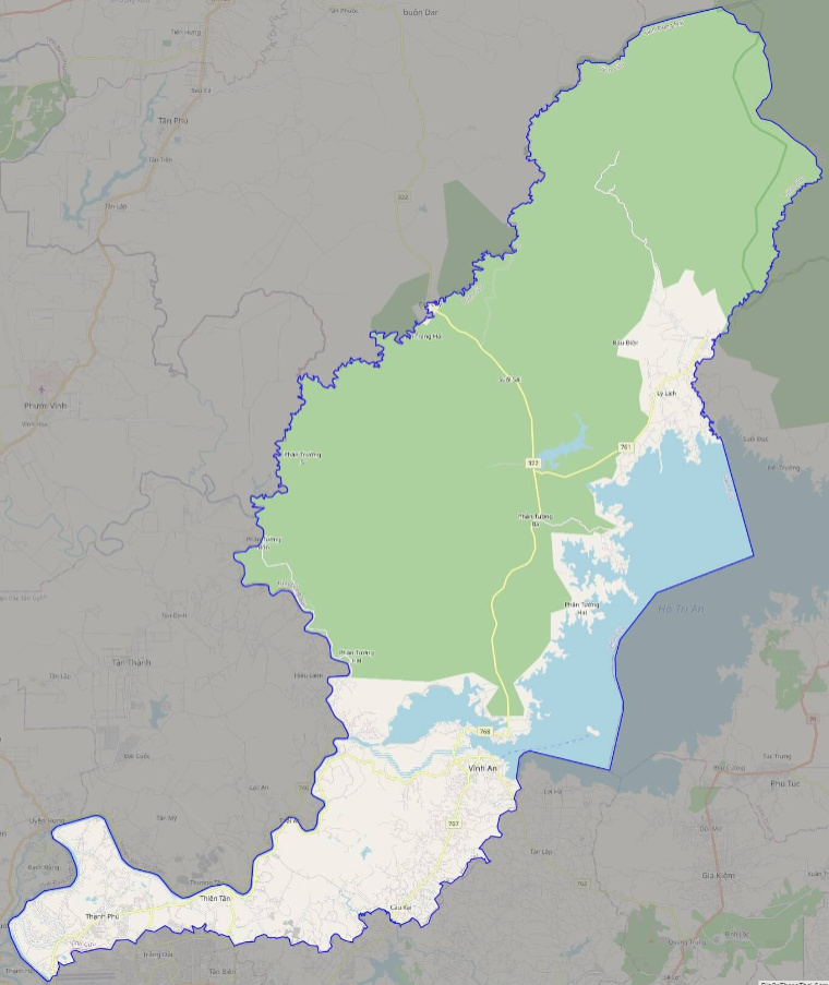 Bản đồ giao thông huyện Vĩnh Cửu