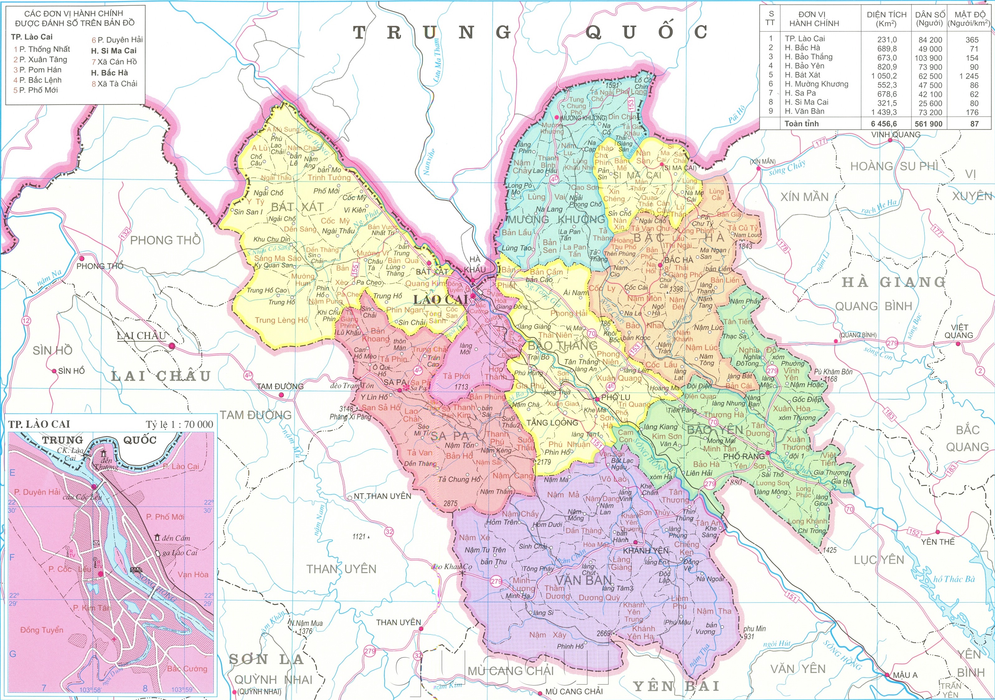 Bản đồ tỉnh Lào Cai năm 2024 rực rỡ sắc màu và cập nhật thông tin mới nhất về địa điểm du lịch, cơ sở hạ tầng, địa giới hành chính và các khu công nghiệp. Cùng đắm mình trong không gian thiên nhiên tươi đẹp của vùng núi phía Bắc với bản đồ Lào Cai đầy đủ nhất.